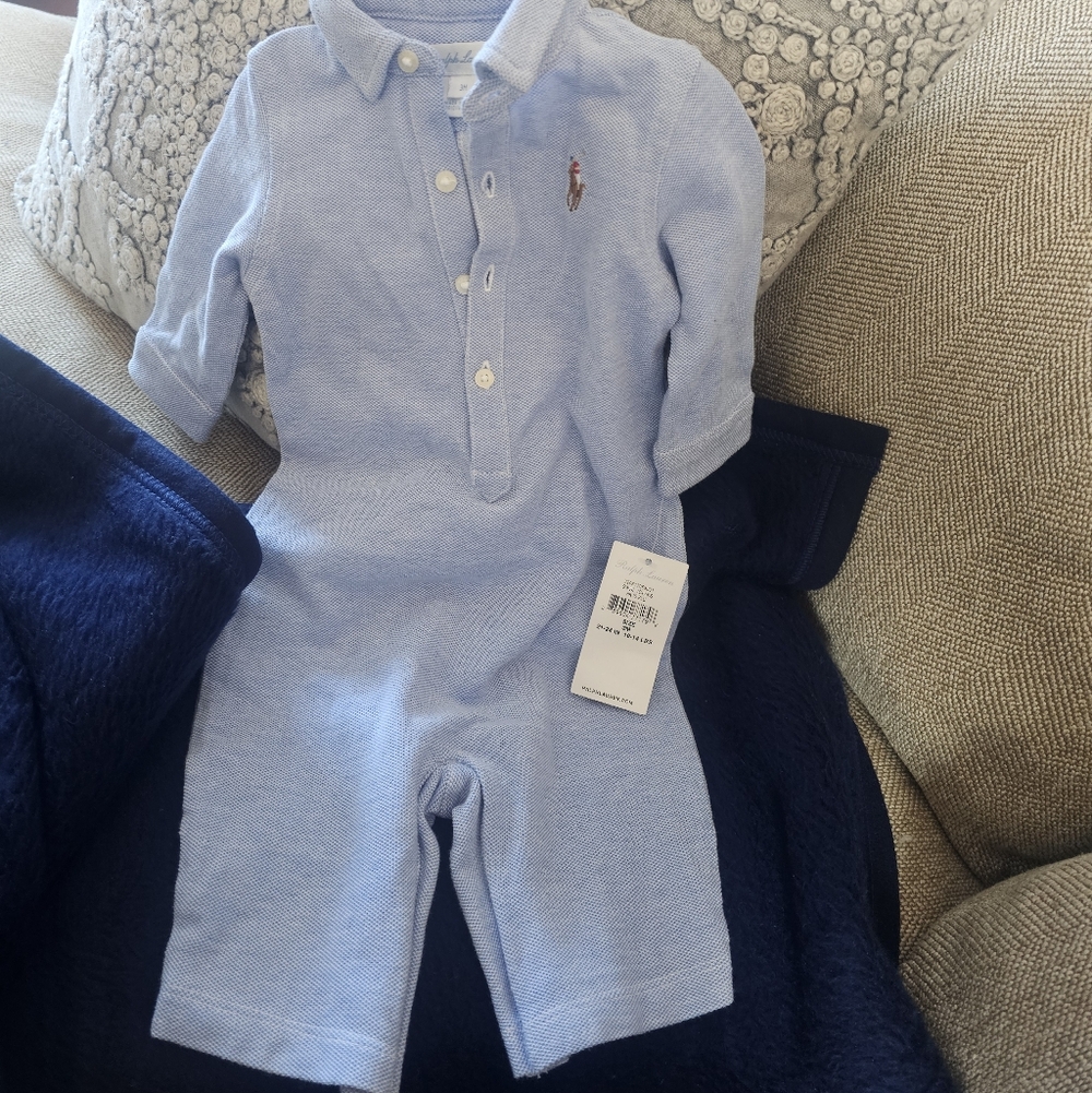Ralph LaurenBaby Boys Long-Sleeve Knit Oxford Coverall